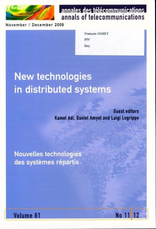New technologies in distributed systems - Collectif
