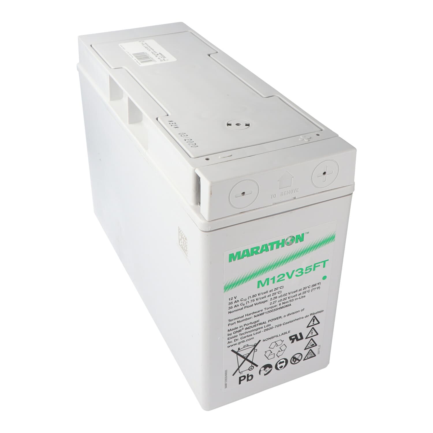 Batterie au plomb Exide Marathon M12V35FT avec borne à vis M6 12V, 35000mAh